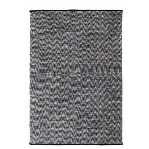 Urban Kilim Venza Black βαμβακερό χαλί κιλίμι σε γκρι απόχρωση με μαύρα γεωμετρικά μοτίβα και επιλογή διαστάσεων 