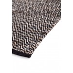 Urban Kilim Venza Black βαμβακερό χαλί κιλίμι σε γκρι απόχρωση με μαύρα γεωμετρικά μοτίβα και επιλογή διαστάσεων