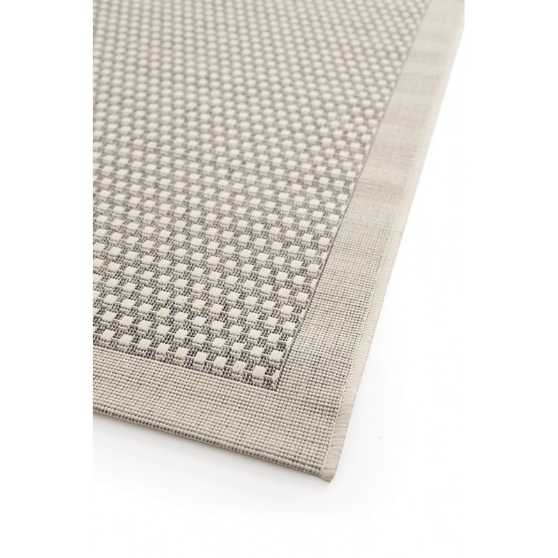 Sand ψάθινο χαλί σε γκρι απόχρωση με μπεζ περιμετρικό φινίρισμα και επιλογή διαστάσεων 1786 I