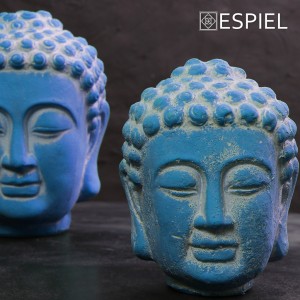 Βούδας διακοσμητικός κεραμικός μπλε σετ δύο τεμάχια 16x16x22.5 εκ