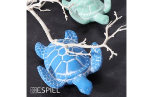 Διακοσμητική χελώνα μπλε σετ τρία τεμάχια 22.5x19x7 εκ