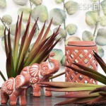 Διακοσμητικό κεραμικό φανάρι teracotta 12.5x20.5 εκ