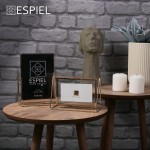 Μεταλλική κορνίζα χρυσή περιστρεφόμενη διπλής όψεως 15x10x20 εκ