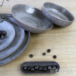 Etna Step πιάτο γκρι βαθύ σετ τεσσάρων τεμαχίων 17.5x4.5 εκ