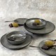 Etna Olive πιάτο ρηχό σετ τεσσάρων τεμαχίων 20x2 εκ
