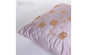 Υφασμάτινο romantic μαξιλάρι σε ροζ χρώμα με χρυσό σχέδιο 45 εκ