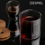 Borosilicate γυάλινο ποτήρι διπλότοιχο σετ  δύο τεμαχίων 9 εκ