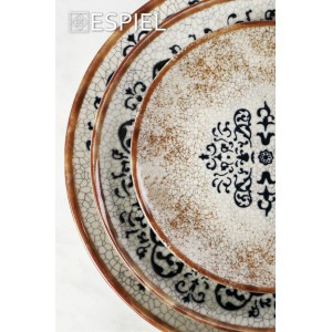Mosaico πορσελάνινο πιάτο ρηχό σετ έξι τεμαχίων 26x2.5 εκ