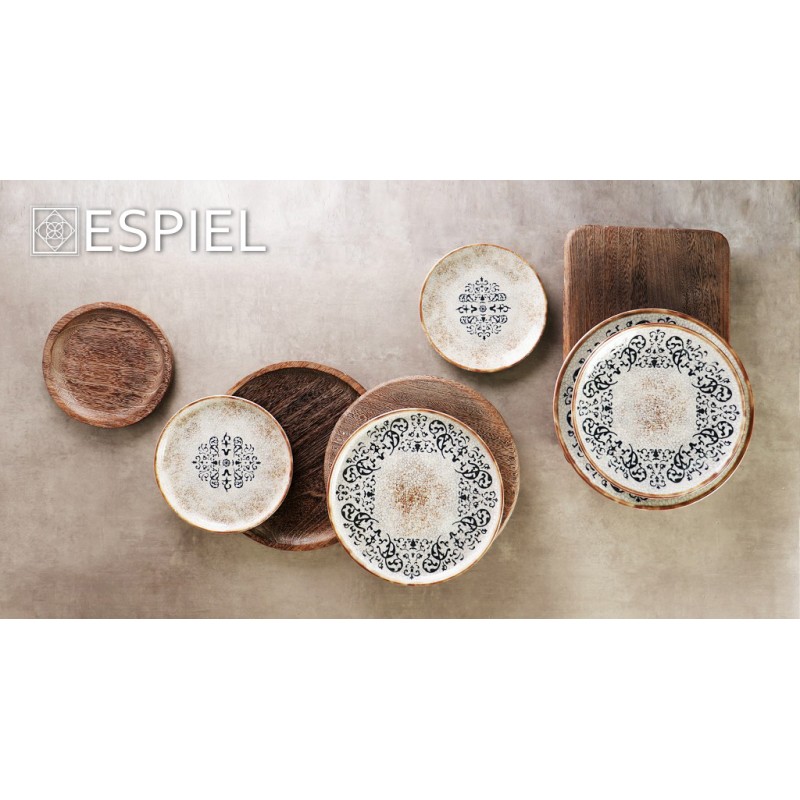 Mosaico πορσελάνινο πιάτο Nordic Step ρηχό σετ έξι τεμαχίων 26 εκ