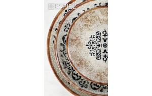 Mosaico πορσελάνινο πιάτο ρηχό σετ έξι τεμαχίων 30 εκ