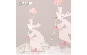 Χιονάνθρωπος σε ροζ ποδήλατο 29x6x36 εκ