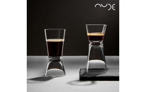 Nude διπλό ποτήρι καφέ σε σετ των δύο τεμαχίων 6x6x12 εκ