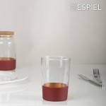 Alfa γυάλινο ποτήρι νερού κόκκινο σετ έξι τεμάχια 8.8x12.05 εκ