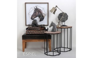Διακοσμητικό κάδρο με άλογο σε ξύλινο πλαίσιο 50x50 εκ