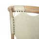 Retro ξύλινη καρέκλα με μπεζ δερματίνη 50x53x89 εκ