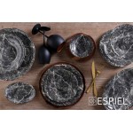 Marble μπωλ φαγητού σε μαύρο χρώμα σετ των έξι τεμαχίων 15x4 εκ