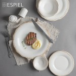 Tiffany κεραμική  σαλατιέρα σε κρεμ απόχρωση σετ έξι τεμαχίων 26 εκ