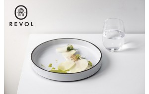 Revol Caractere λευκό πιάτο σετ τεσσάρων τεμαχίων 23x3.3 εκ