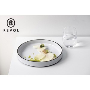 Revol Caractere λευκό πιάτο σετ τεσσάρων τεμαχίων 23x23x3.3 εκ