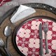 Décor ρηχό πιάτο φαγητού σε κόκκινο χρώμα σετ των έξι τεμαχίων 26 εκ