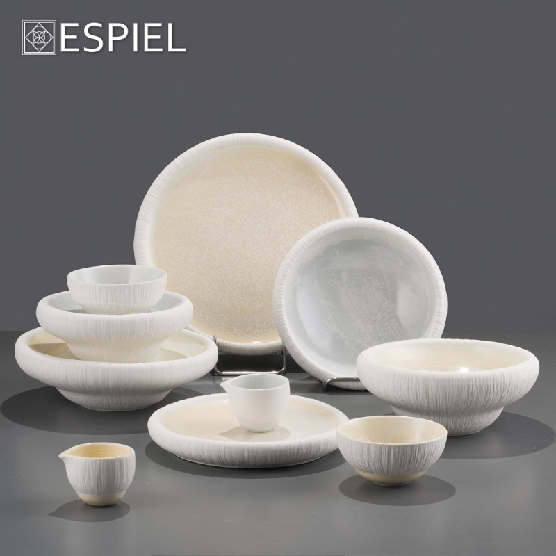 Zen Sun βαθύ πιάτο από πορσελάνη με μπεζ επιφάνεια σετ τριών τεμαχίων 28x6 εκ Zen Sun βαθύ πιάτο από πορσελάνη με μπεζ επιφάνεια σετ τριών τεμαχίων 28x6 εκ