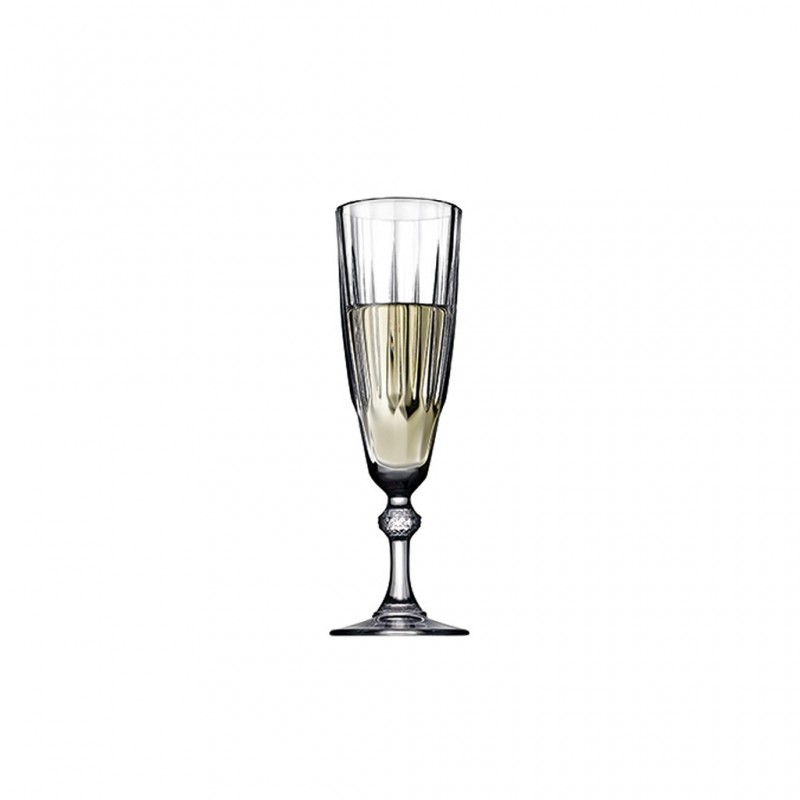 Diamond Champagne γυάλινο ποτήρι σαμπάνιας έξι τεμαχίων 170 ml 6.2x20.6 εκ