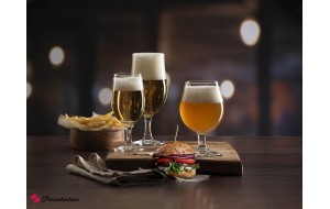Γυάλινο ποτήρι Draft για μπύρα σετ των έξι τεμαχίων 8x19 εκ