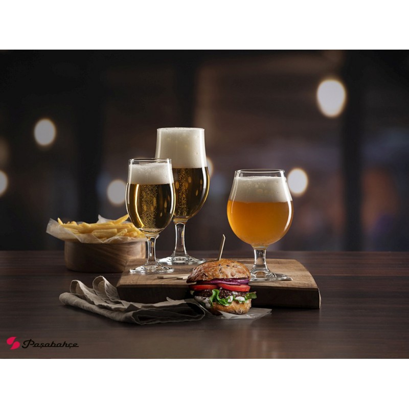Draft Beer ποτήρι κολωνάτο από γυαλί διάφανο σετ έξι τεμαχίων 9.5x15.4 εκ