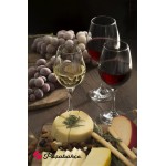Amber Wine ποτήρι κρασιού κολωνάτο γυάλινο σετ έξι τεμαχίων 8.4x20 εκ