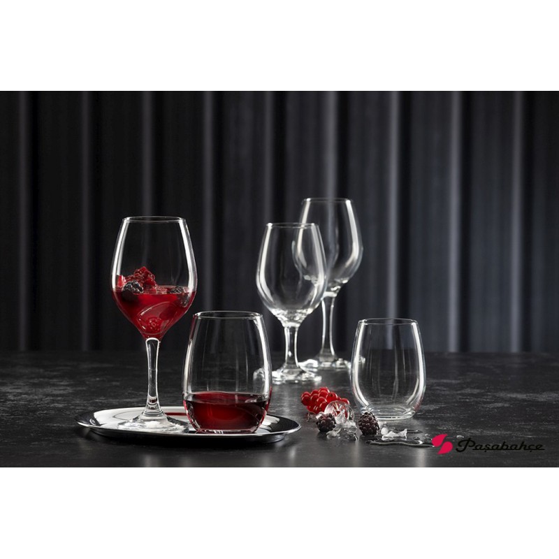 Amber Wine γυάλινο ποτήρι για κόκκινο κρασί σετ των τριών 460 cc
