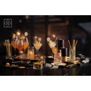 Elysia Martini ποτήρι κολωνάτο διάφανο από γυαλί σετ τεσσάρων τεμαχίων 11.6x17.2 εκ