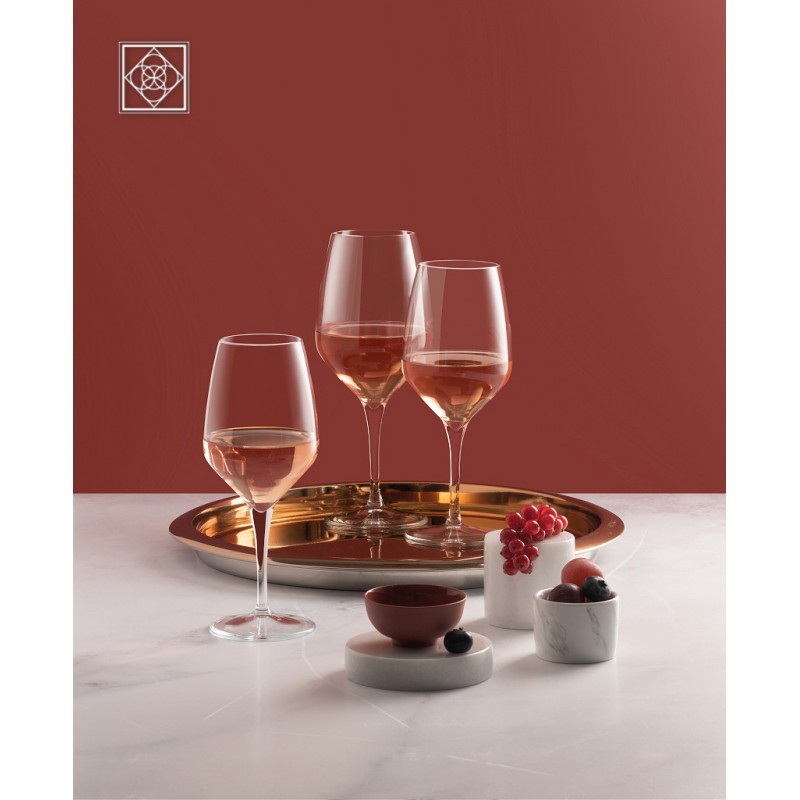 Napa ποτήρι γυάλινο κολωνάτο κρασιού διάφανο σετ έξι τεμαχίων 9.5x9.5x23.5 εκ