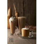 Carre Cup And Saucer Cappuccino φλυτζάνι γυάλινο με πιατάκι σετ έξι τεμαχίων 215 ml 13.7x8 εκ