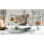 Mini Patisserie γυάλινη βάση παρουσίασης με καπάκι 10x10x18.7 εκ