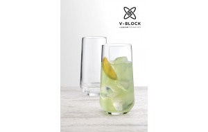 Allegra V-Block ποτήρια νερού σετ των έξι 8x15 εκ