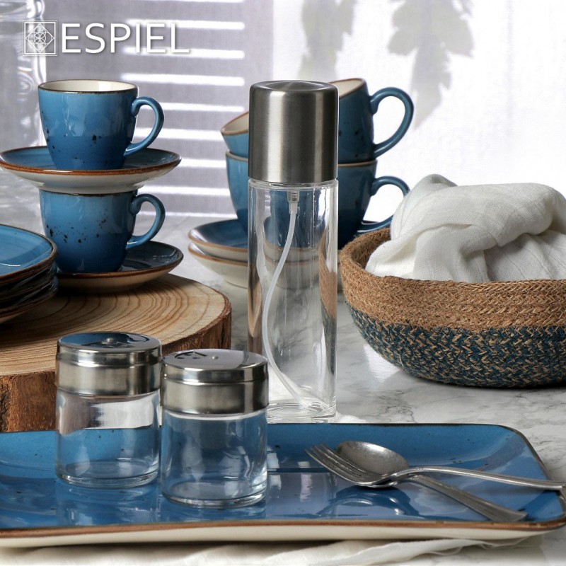 Terra Blue φλιτζανάκι και πιατάκι για espresso σετ των έξι τεμαχίων 90 ml