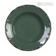 Liana πορσελάνινο πιάτο βαθύ πράσινο με καφέ φινίρισμα σετ έξι τεμαχίων 23x5 εκ