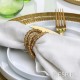 Δαχτυλίδι πετσέτας διακοσμητικό σπιράλ σε χρυσό χρώμα σετ των έξι 6 εκ