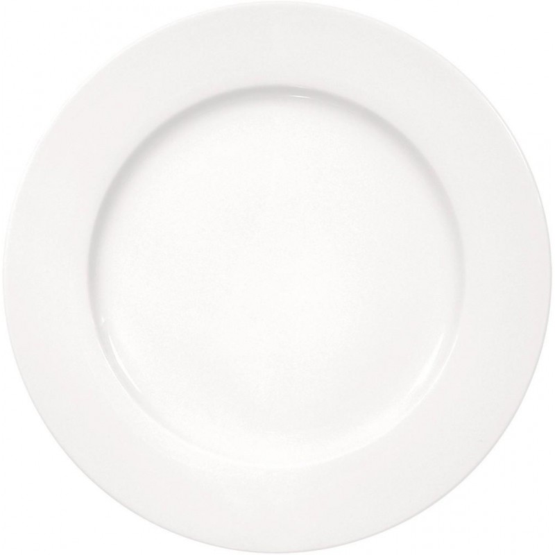 Meran πορσελάνινο πιάτο στρογγυλό λευκό σετ των έξι τεμαχίων 17 εκ