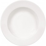 Meran πορσελάνινο πιάτο βαθύ στρογγυλό λευκό σετ των έξι τεμαχίων 33 εκ