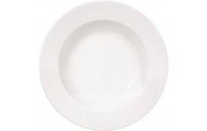 Meran πορσελάνινο πιάτο βαθύ στρογγυλό λευκό σετ των έξι τεμαχίων 33 εκ