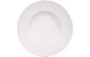 Meran πορσελάνινο πιάτο spaghetti στρογγυλό λευκό σετ των δύο τεμαχίων 30 εκ