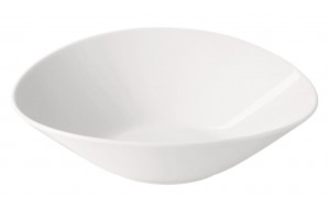 Meran πορσελάνινο βαθύ λευκό πιάτο σετ των δύο τεμαχίων 25x22 εκ