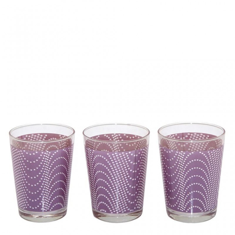 Dream ποτήρια κρασιού σε μωβ χρώμα σετ των τριών τεμαχίων 6x6x9 εκ