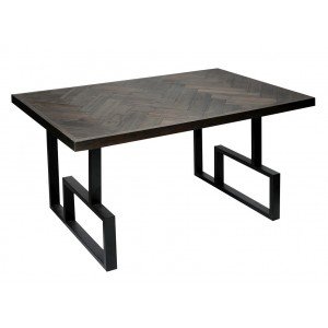 Industrial τραπέζι σαλονιού από ξύλο και μέταλλο 100x58x52 εκ