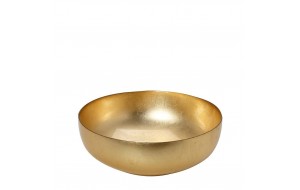 Leona γυάλινο μπολ σε χρυσή απόχρωση 25x10 εκ