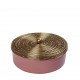 Δοχείο με καπάκι στρογγυλή μεταλλική ροζ με χρυσή απόχρωση 21 εκ