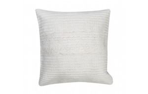 Retro μαξιλάρι σε λευκό χρώμα 45x45 εκ