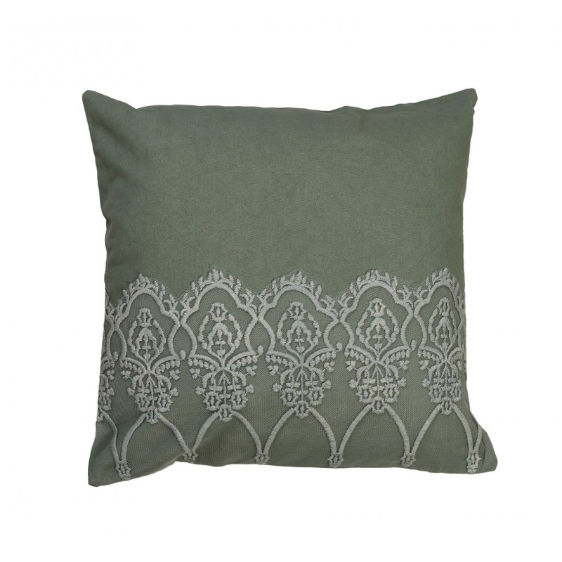 Vintage μαξιλάρι διακόσμησης σε πράσινο χρώμα 45x45 εκ