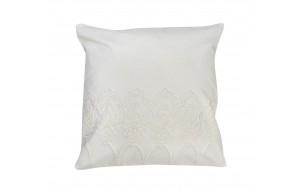 Vintage μαξιλάρι διακόσμησης σε λευκό χρώμα 45x45 εκ